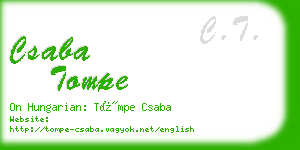 csaba tompe business card